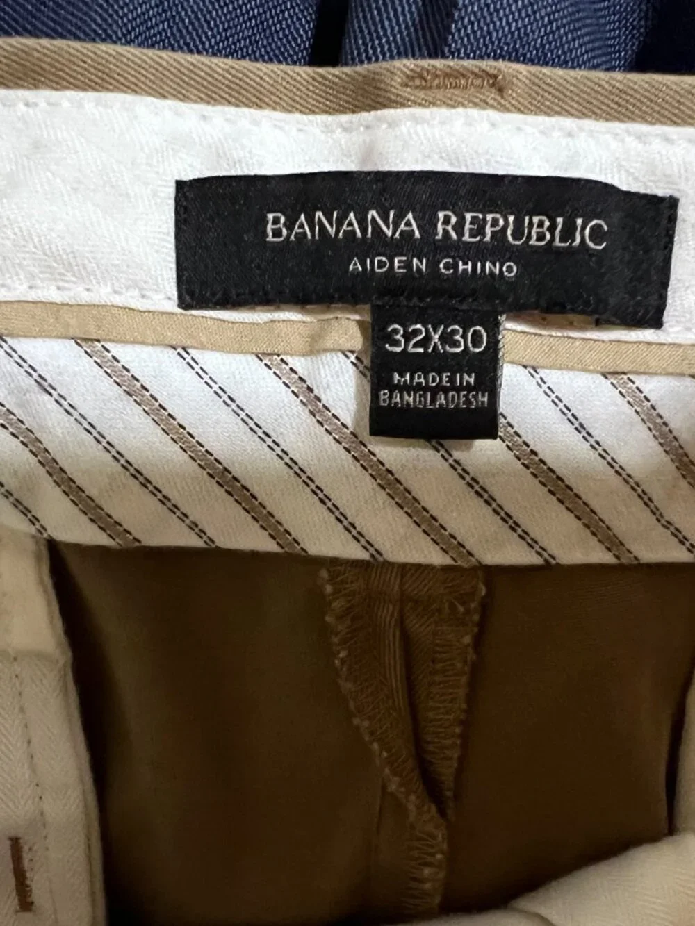 Banana Republic Men’s Chino Khaki Pants 34x29 Flat Front Straight Leg Cotton